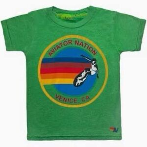 Aviator Nation Boxy Green Tee size xs